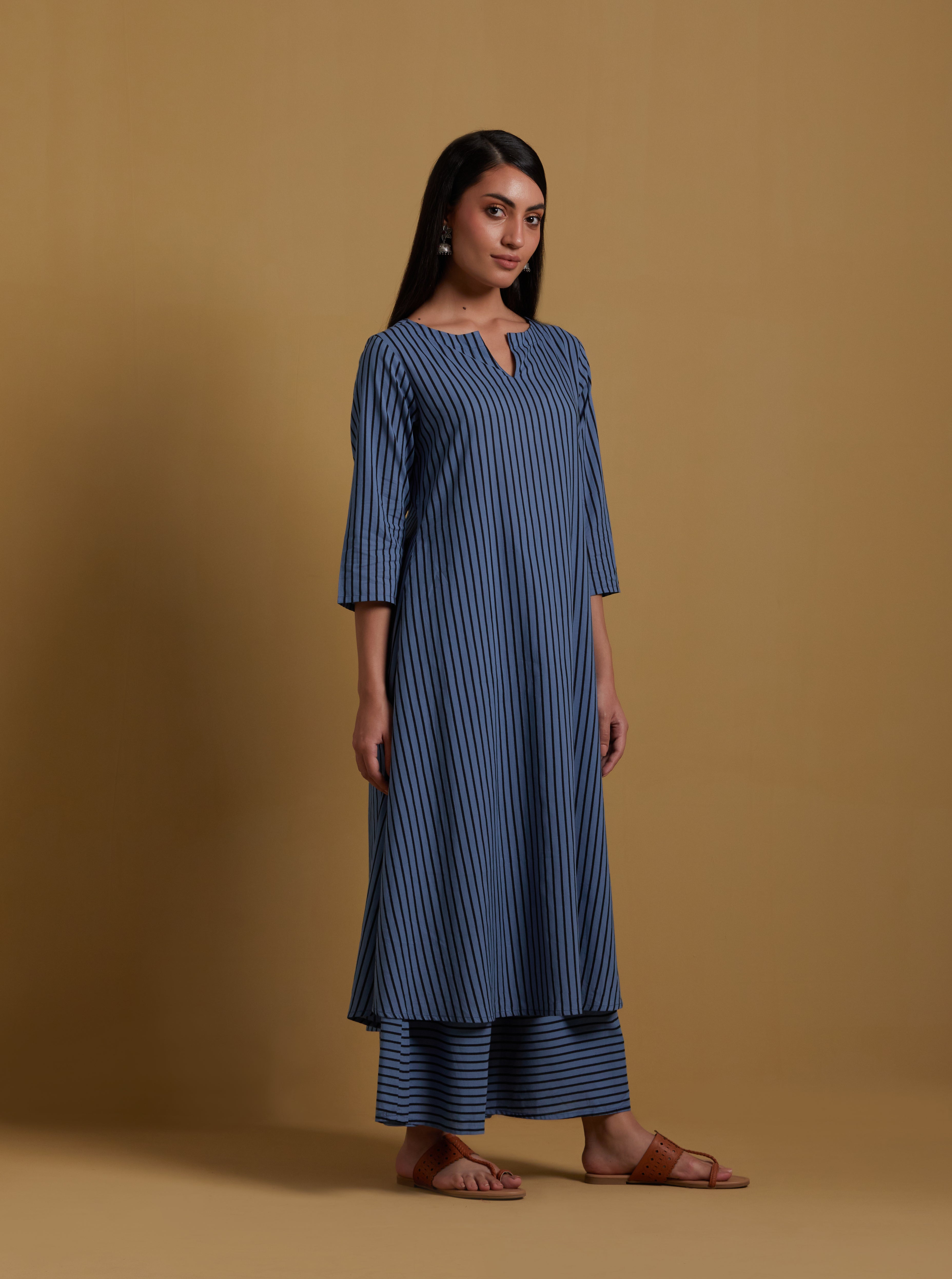 Lake Blue striped pants Silai Studio