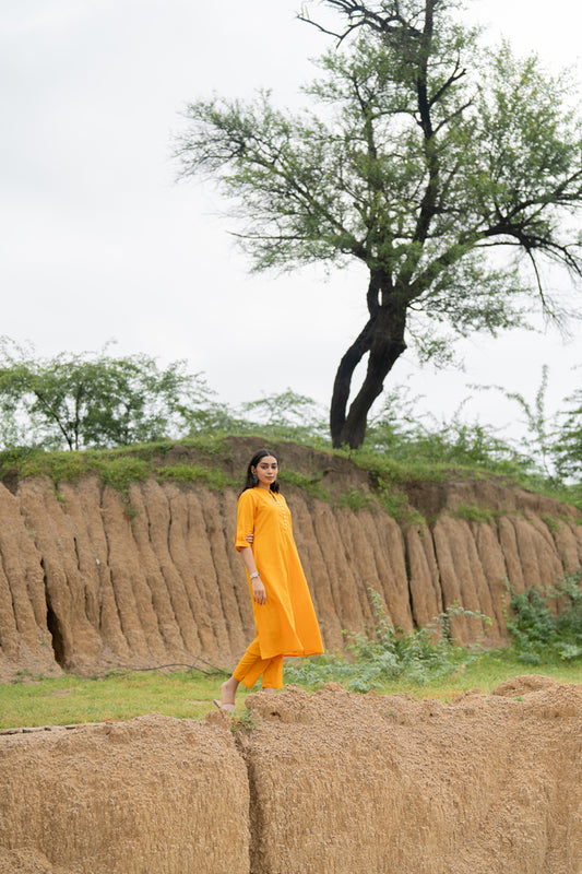 Turmeric Yellow Kurta Set