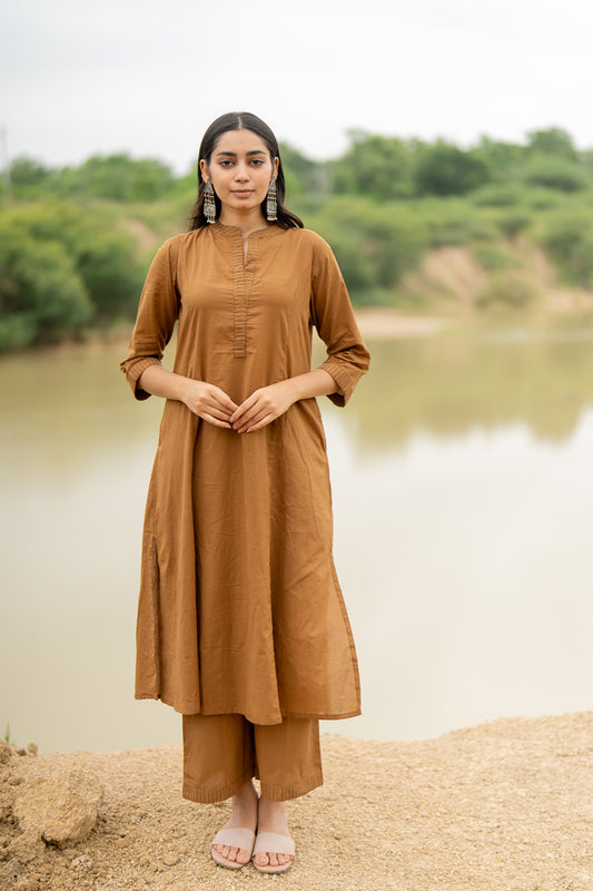 Mud Brown Kurta Set