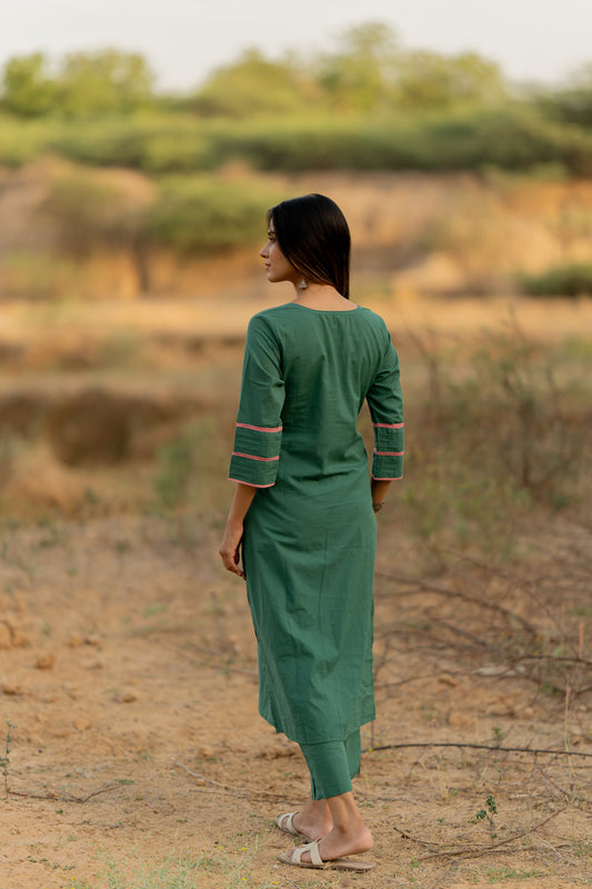 Fern Green Kurta Set