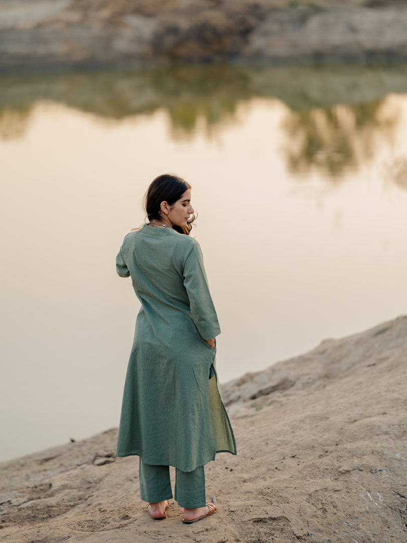Sage green Kurta Set