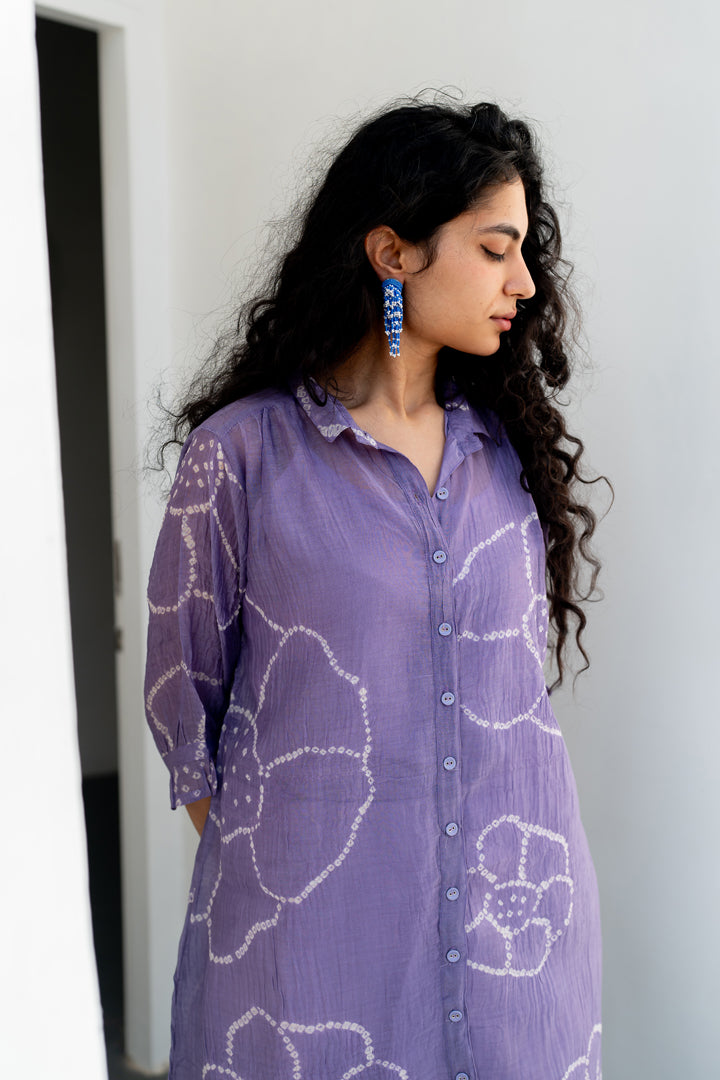 Periwinkle Bandhej Tunic