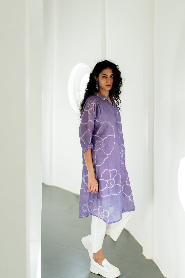 Periwinkle Bandhej Tunic