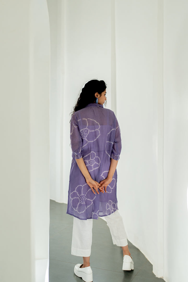 Periwinkle Bandhej Tunic