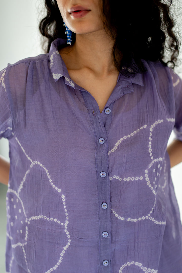 Periwinkle Bandhej Tunic