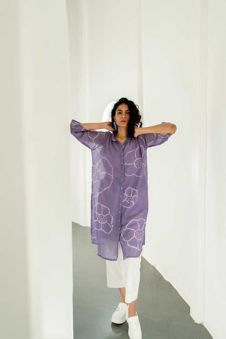 Periwinkle Bandhej Tunic