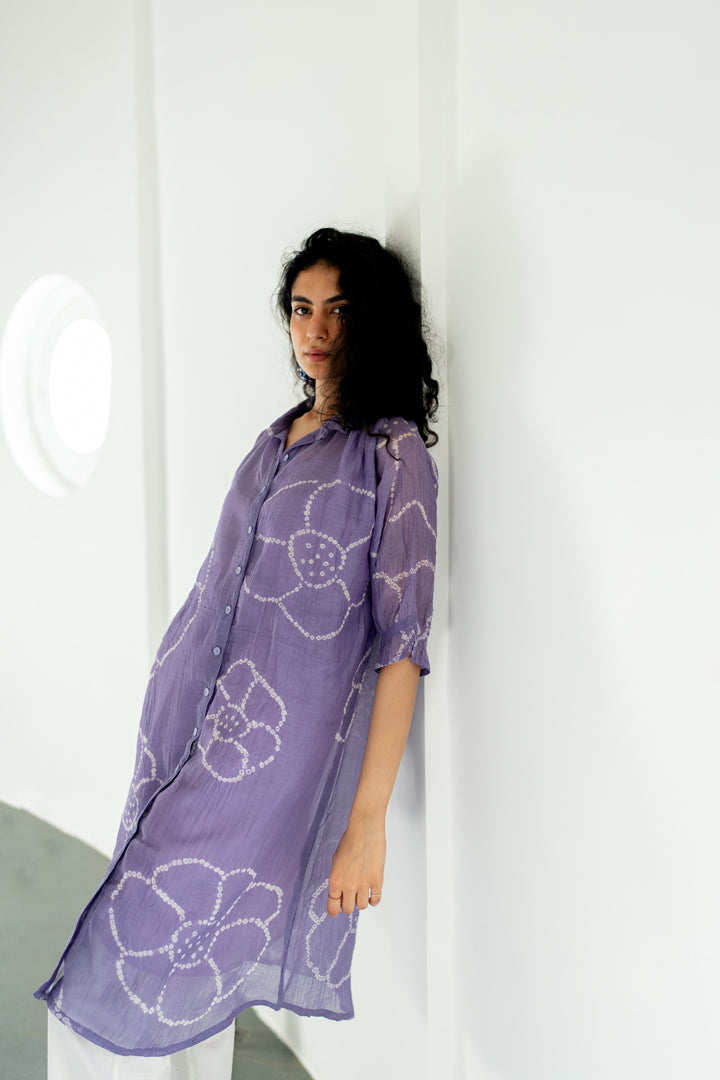 Periwinkle Bandhej Tunic