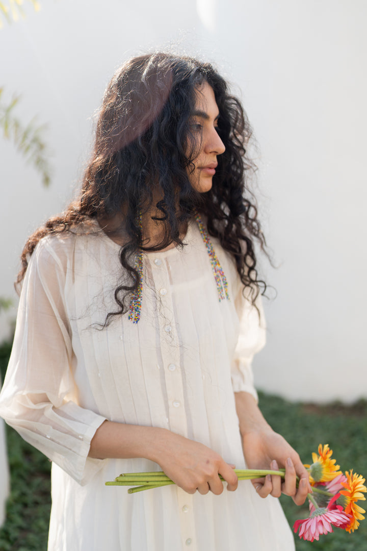 Dewy Mist Pleated Kurta