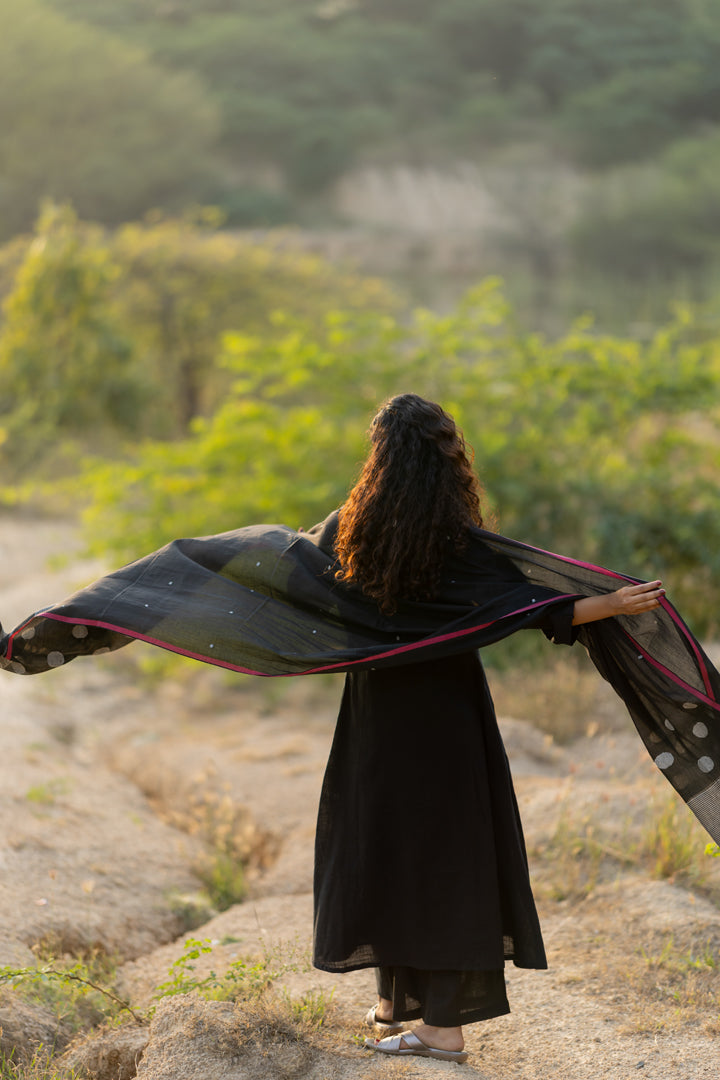 Raven Black Kurta Set