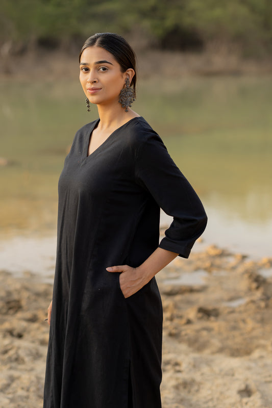 Noir Elegance Kurta Set