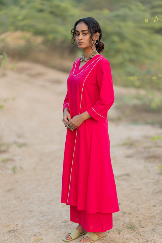 Cerise Kurta Set