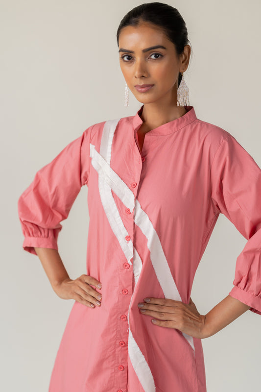 Dusky Bloom Buttondown Tunic