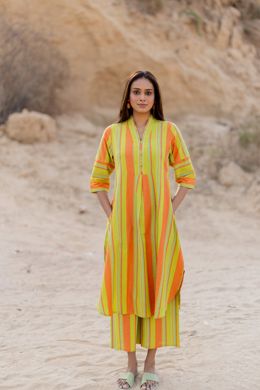 Sunset Stripes Kurta Set