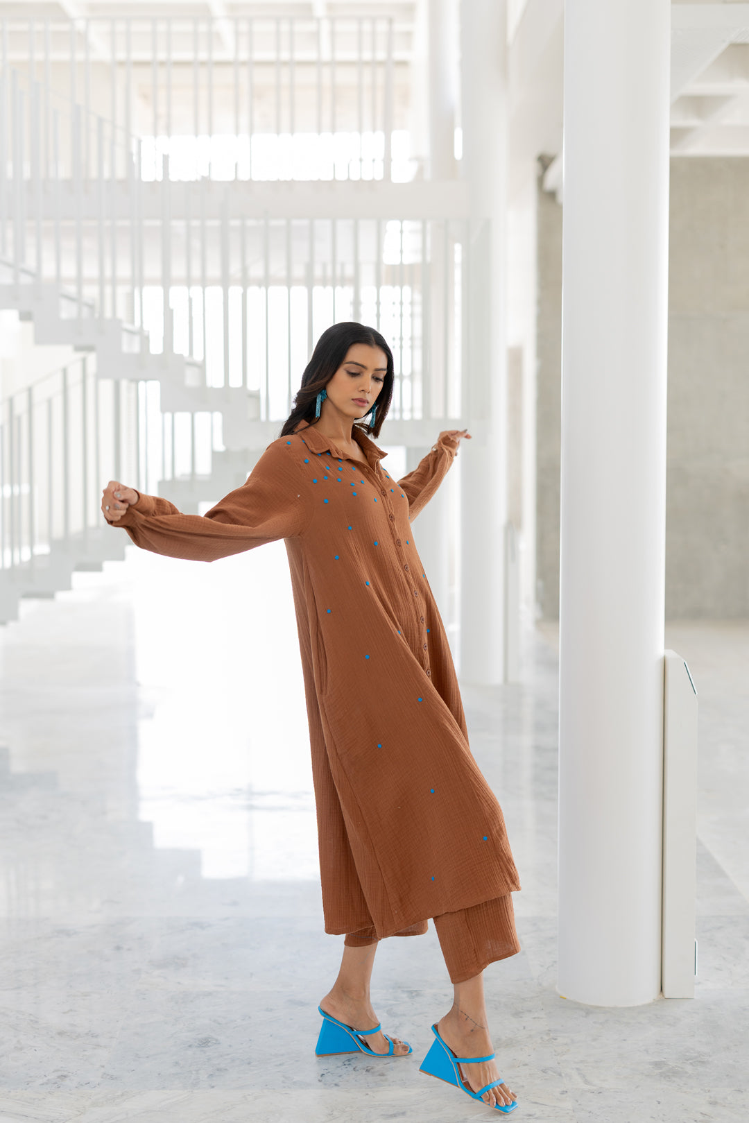 Pecan Brown Tunic Dress