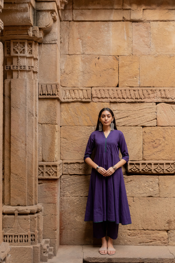 Purple grape kurta set