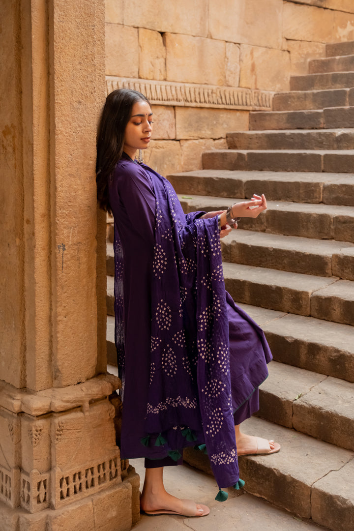 Purple grape kurta set