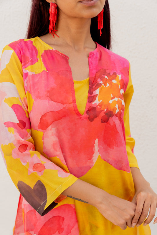 Tuscany Flowers Kurta Set