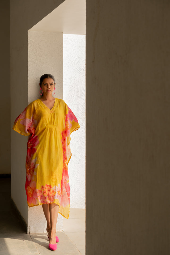 Tuscany Flowers Kaftan Dress