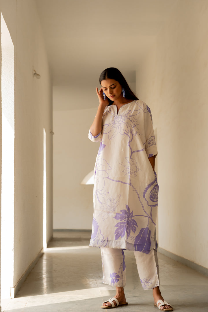 Purple Papeeta Kurta Set