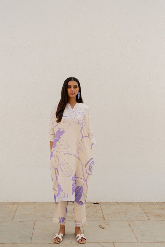 Purple Papeeta Kurta Set