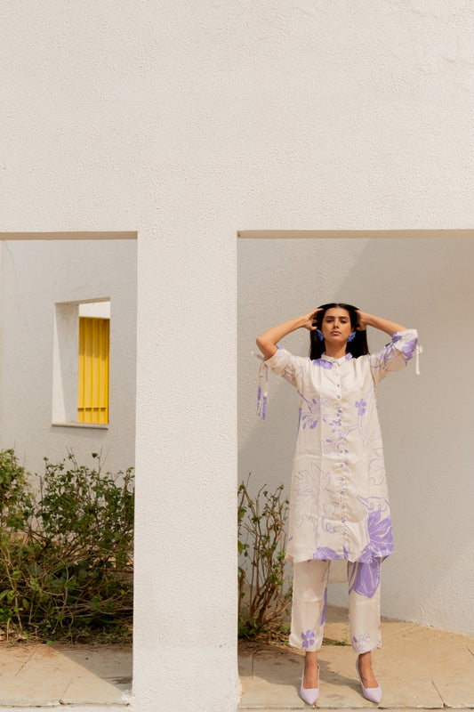 Purple Papeeta Tunic Set