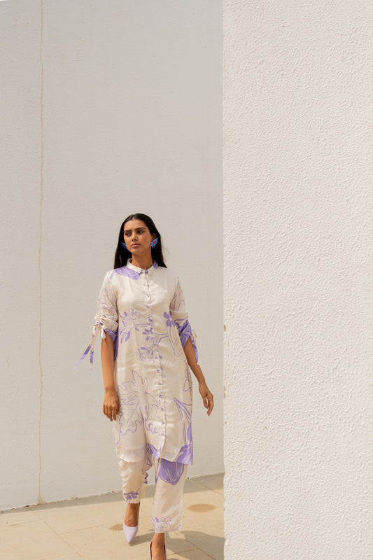 Purple Papeeta Tunic Set