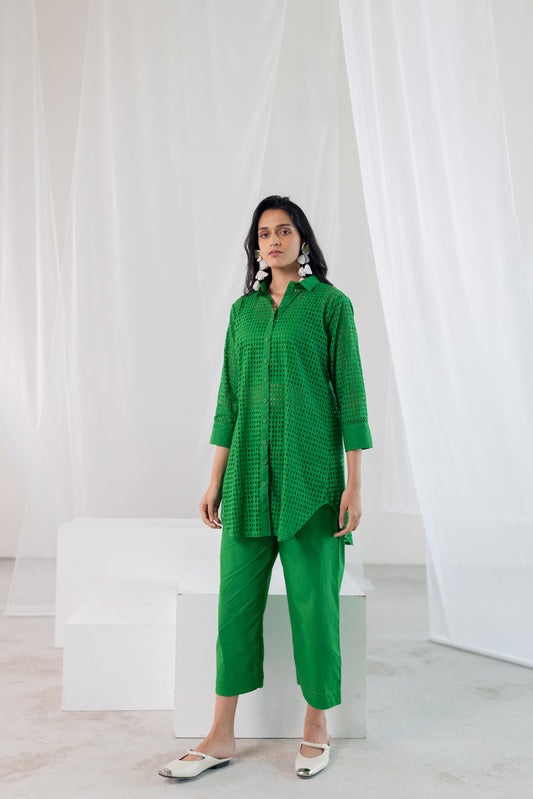Emerald Lattice Shirt