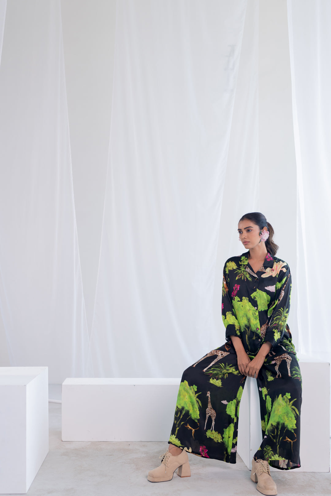 Madagascar Forest Satin Co-ord