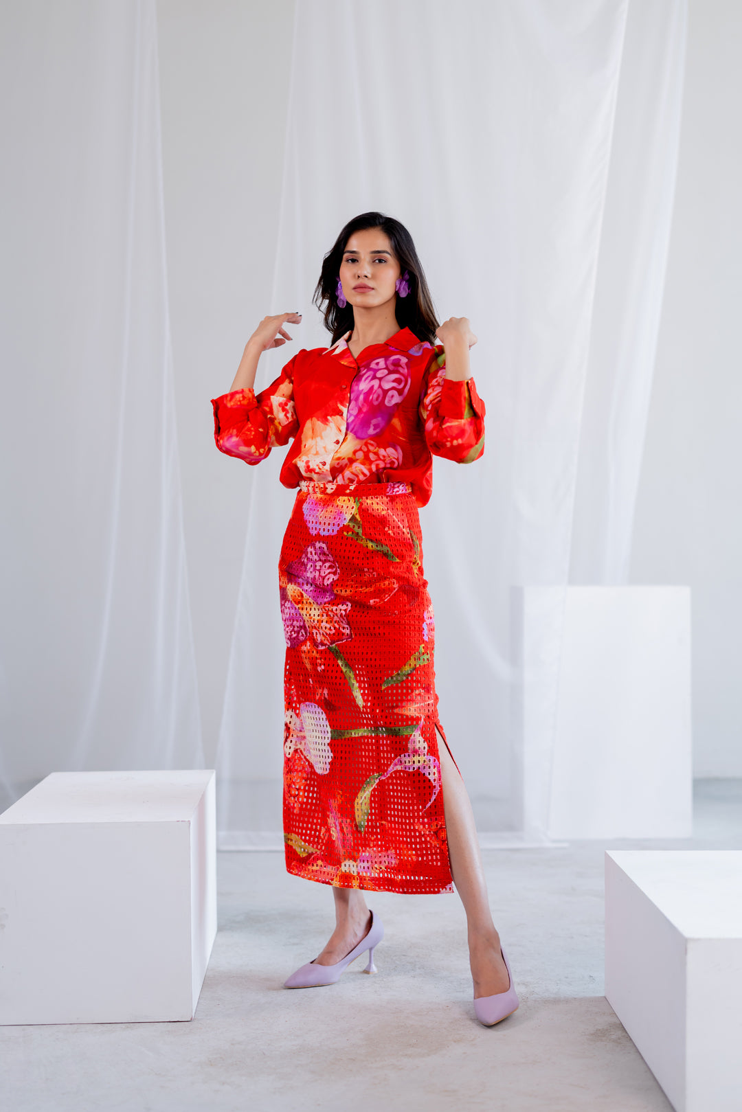 Scarlet Sundown Skirt Set