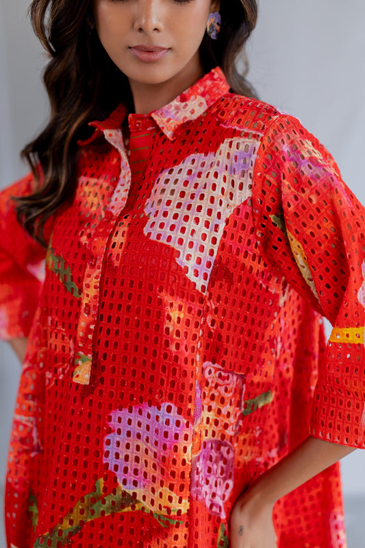 Vermilion Orchids Dress