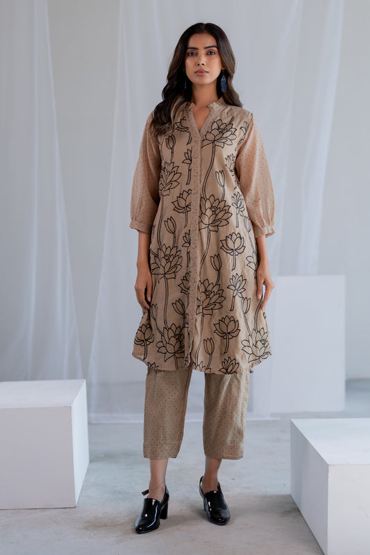 Sand Lotus Tunic Set