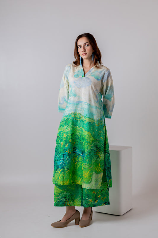 Vincent Landscape Kurta Set