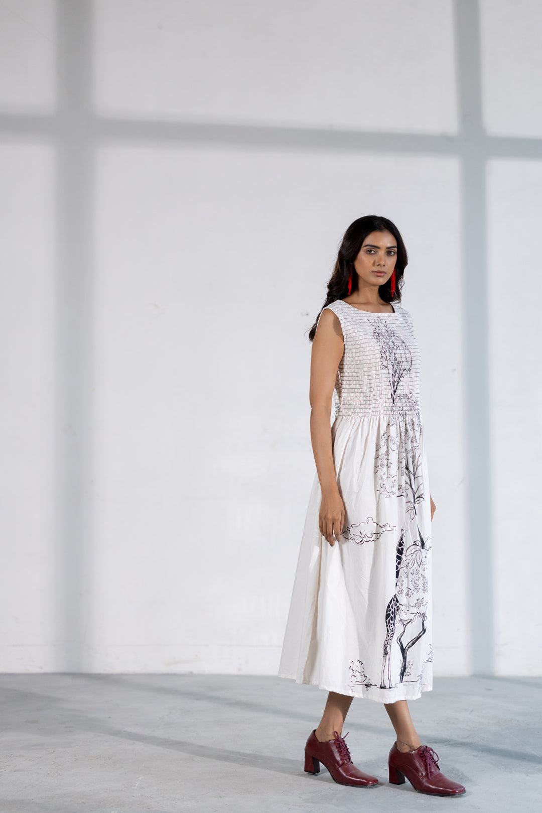Savannah Smocked Midi Dress