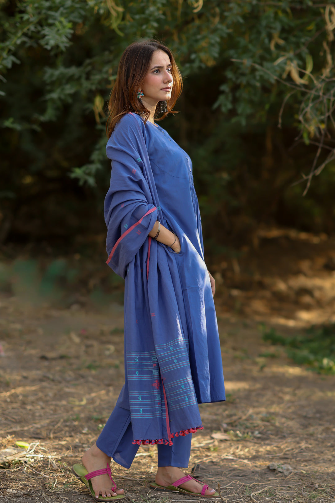 Violet Haze Kurta Set with Dupatta