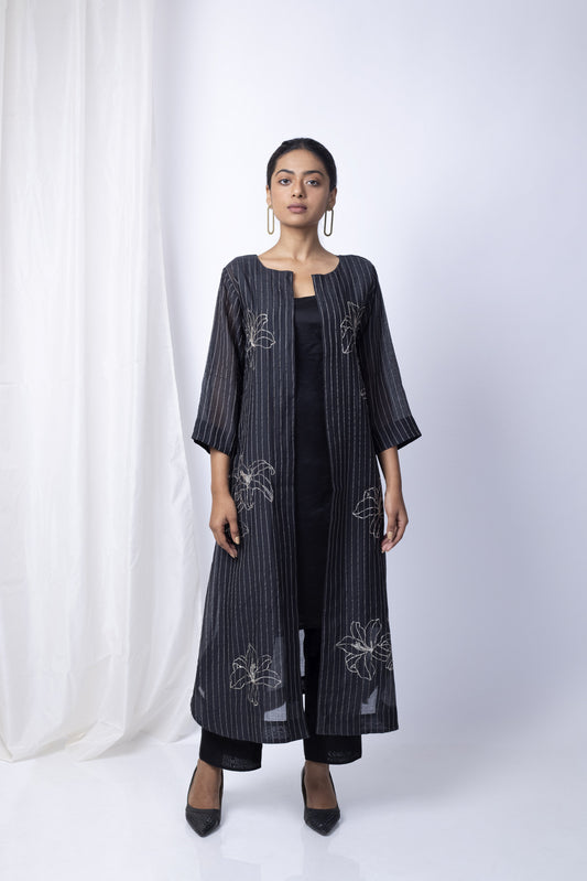 Black Lillies Jacket Set