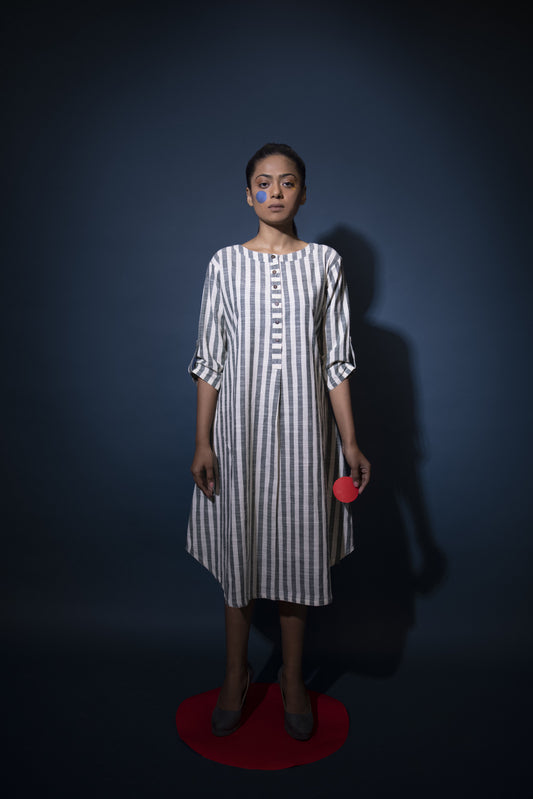 Green White Striped Tunic