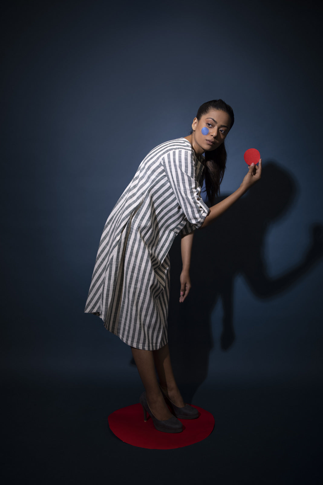 Green White Striped Tunic