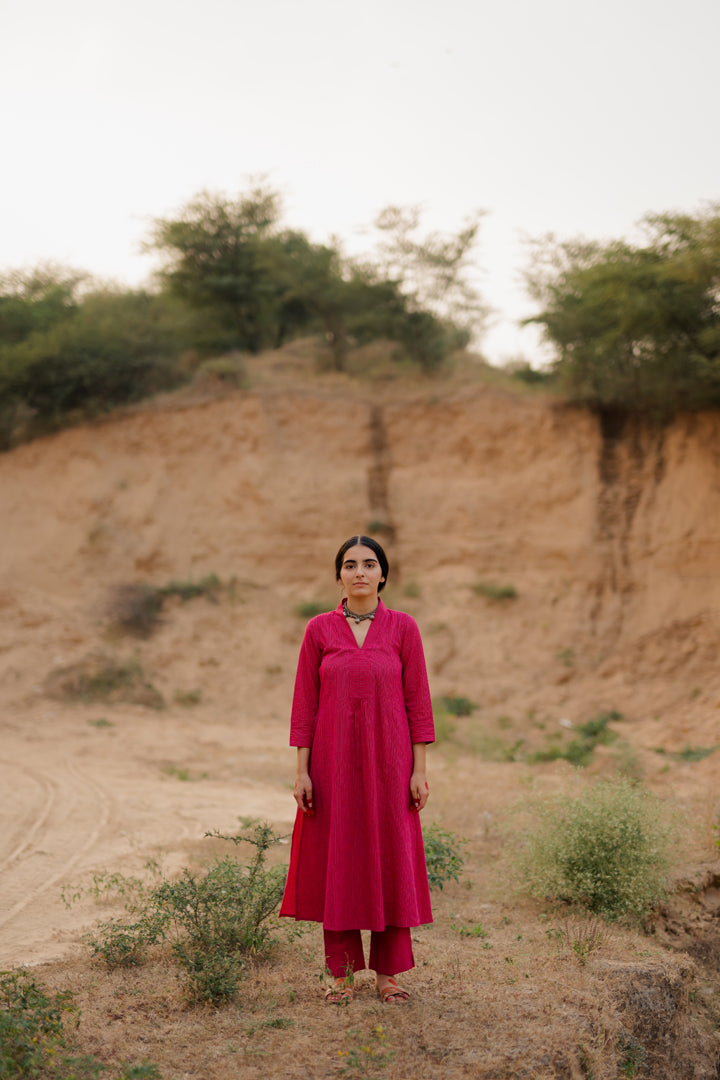 Jazzberry Kurta Set with Dupatta