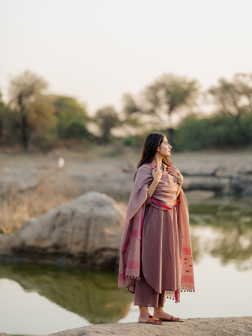 Mauve kurta set