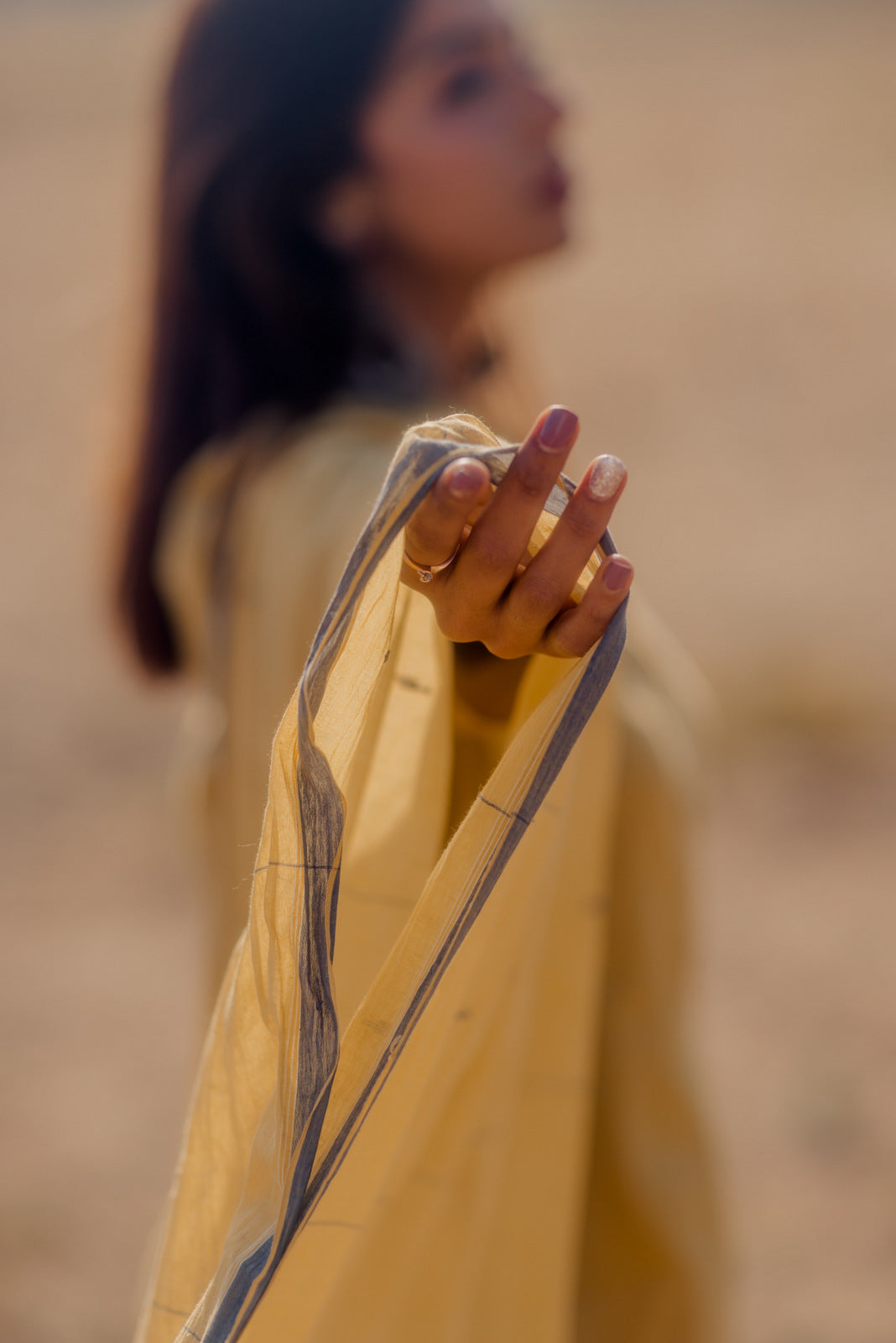 Ochre Jaamdani Dupatta