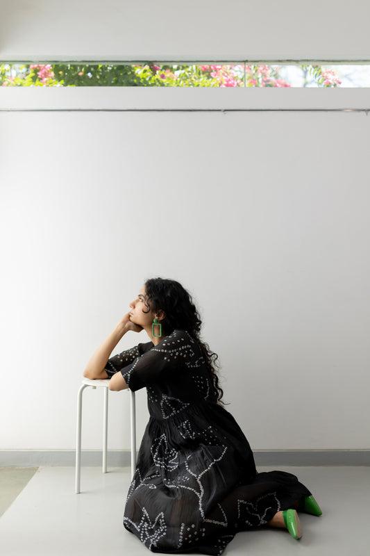 Black Bandhani Dress