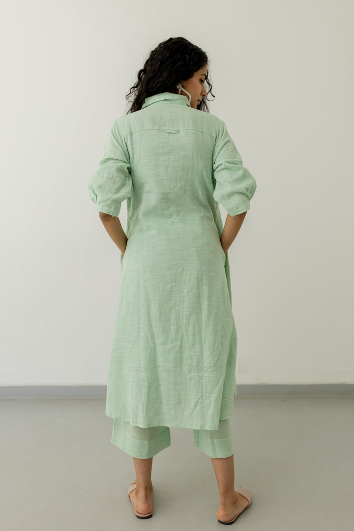 Mint Cotton Tunic and Pants Set