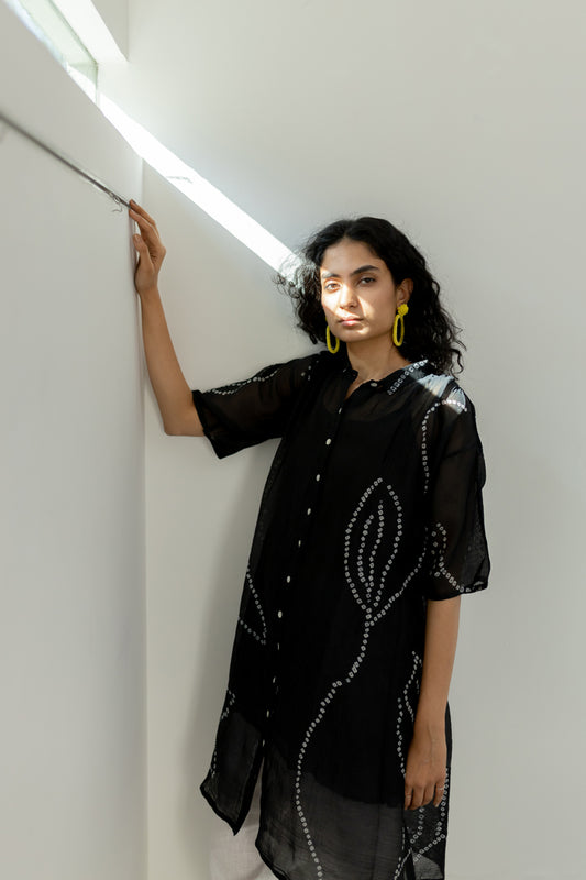 Black Bandhani Tunic