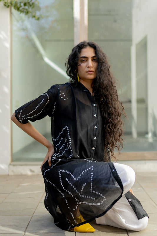 Black Bandhani Tunic with pants