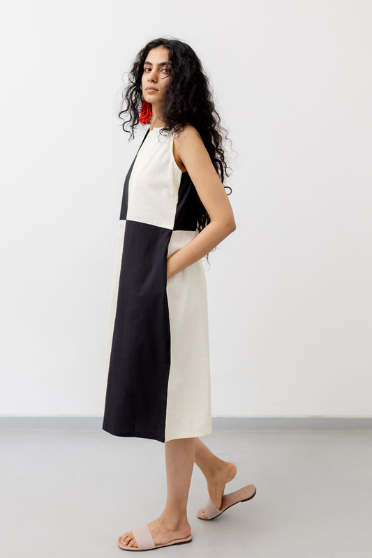Chalk and Coal Color Block Dress