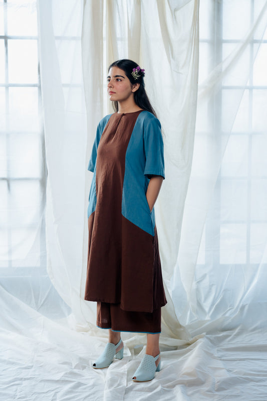 Chocolate and blueberry kurta set