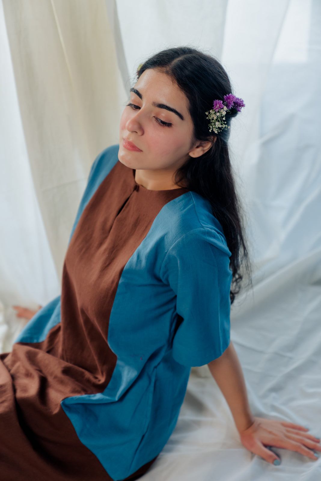 Chocolate and blueberry kurta set