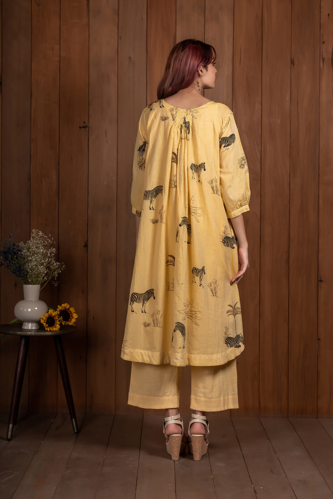 Zebra and palm Tunic and Pants set