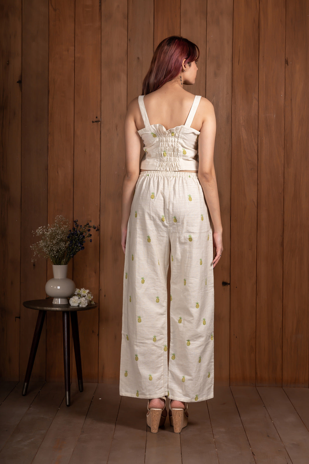 Pineapple Crop top Co-Ord