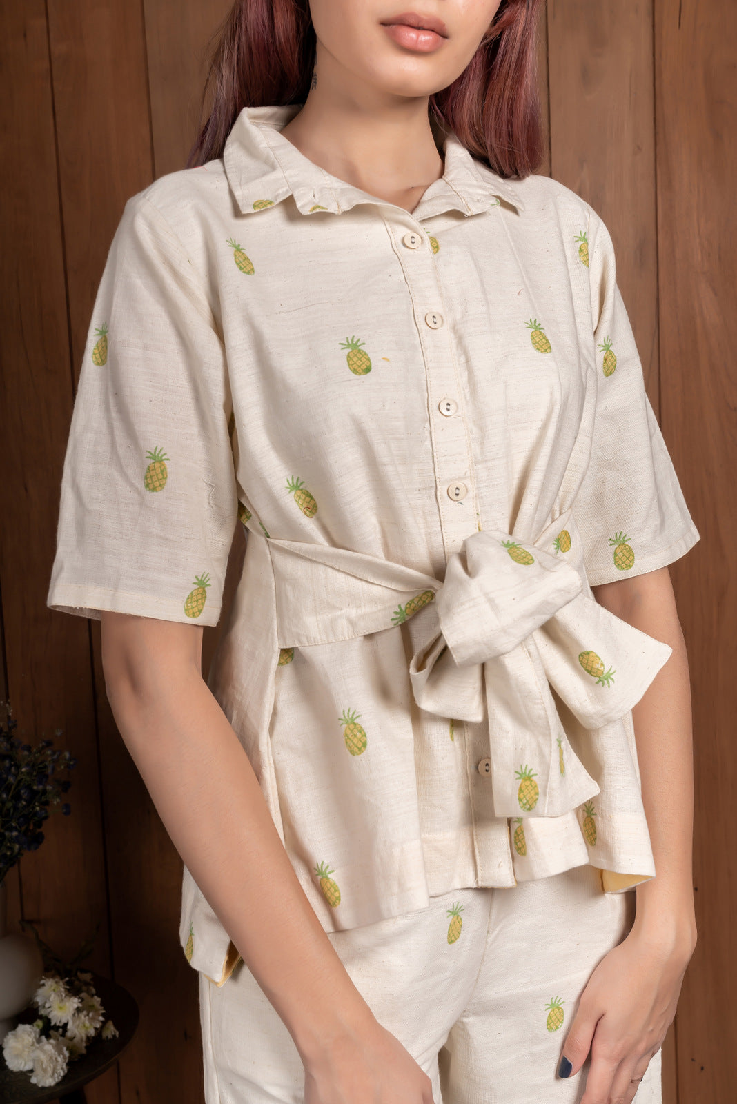 Pineapple Tie waist Top